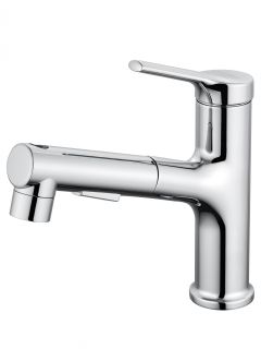 Смеситель для раковины Wonzon & Woghand WW-A40862-CR с выдвижным изливом хром